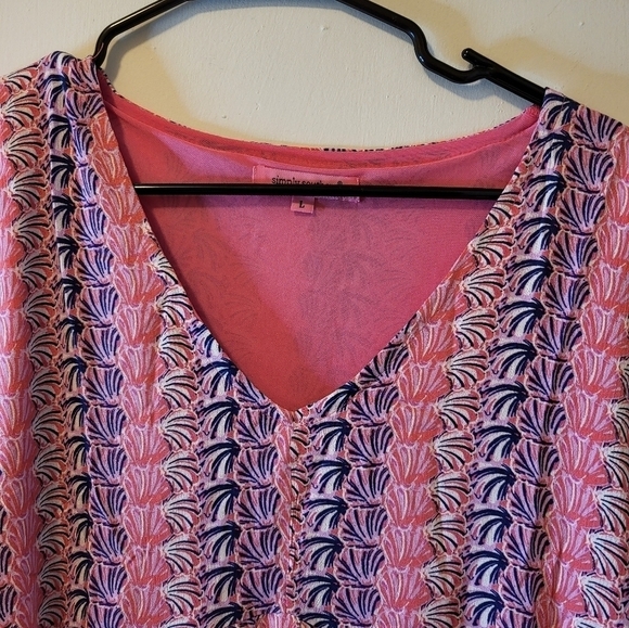 Simply Southern Large  NWT Babydoll scallops dress lined - Picture 6 of 13